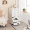 MaseiKar 7-Drawer Chest, File Cabinet, Wooden File Cabinet, Office Cabinet with Drawers, Storage Cabinet, for Home Office, Study, Easy Assembly, White - 3 of 4