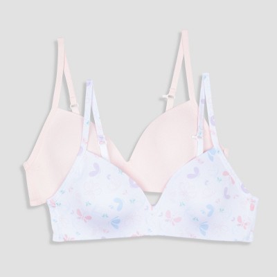Hanes 2pk Wire Free Bra - Beige/White