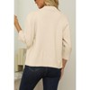 Women's 3/4 Sleeve Open Front Cropped Cardigan Sweater Elegant Shrugs for Women - 4 of 4