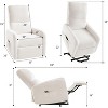 AMERLIFE Electric Power Lift Chair for Adults Elderly, Adjustable Headrest&Footrest, Nursery Recliner Chair Sofa for Living Room Bedroom, Teddy White - 2 of 4