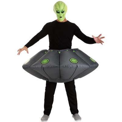 Halloweencostumes.com One Size Fits Most Ufo Adult Costume, Green/gray ...