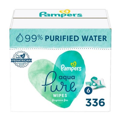 Image of Pampers Aqua Pure Sensitive Baby Wipes - 336ct