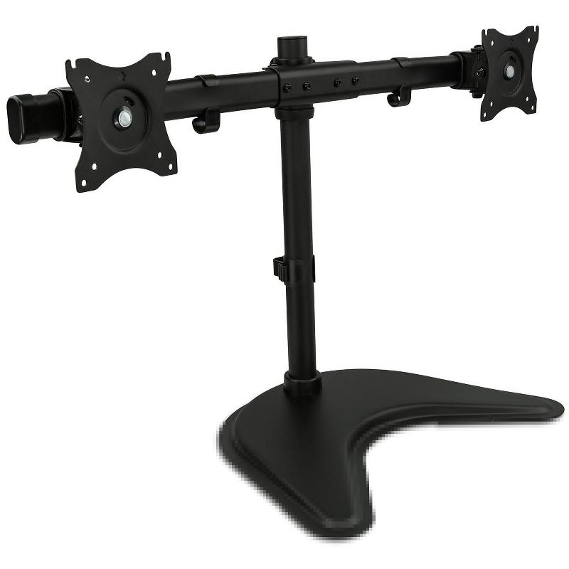 Mount-It! Free Standing Dual Monitor Stand | Double Monitor Desk Mount | Fits Two 19 - 27 Inch Computer Screens | 2 Heavy Duty Height Adjustable Arms, 2 of 6