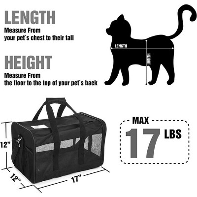Medium Black Soft-Sided Airline Approved Pet Carrier