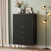5 Drawer Dresser, Wood Chest of Drawers Organizer Storage with Gold Handle, Tall Storage Cabinet, Modern Design Dresser - 3 of 4