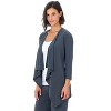 Rekucci Travel in Style Women's Essential Soft Knit Open Front Throw-Over Jacket – Versatile Travel & Layering Cardigan - 2 of 4