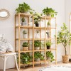 Costway Multifunctional Bamboo Shelf Flower Plant Stand Display Storage Rack Unit Closet - 2 of 4