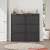 Shoe Cabinet with 2/3/4/6 Flip Drawers/ with 3 Flip Drawers & Side Door, Wooden Shoe Organizer w/Adjustable Shelf, Shoe Storage for Entryway - 3 of 4