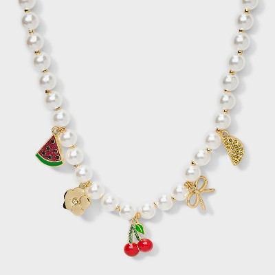 SUGARFIX by BaubleBar Farmer's Market Charm Pendant Necklace - Multicolor
