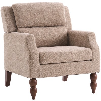 YOUNIKE 30.31” W Oversized Accent Chair Velvet Upholstered Armchair Single Office Chair With Solid Wood Legs for Living Room/Bedroom