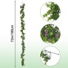 Unique Bargains Home Artificial Green Vines Plants Hanging 72" 4 Pcs - 2 of 4