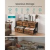 5-Drawer Storage Dresser - Steel Frame Organizer with Non-Woven Fabric Drawers, Multi-Use TV Stand, Rustic Brown and Ink Black - 2 of 4