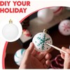Joyfy Christmas Ornaments, DIY Art & Craft Christmas Tree Decorations Indoor, 12/24 Pcs Blank White Hanging Balls for Xmas Party Favors Supplies - 2 of 4