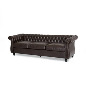 Somerville Chesterfield Sofa Brown - Christopher Knight Home