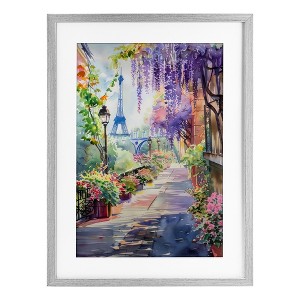 Stupell Industries Wisteria Walkway in Paris Framed Print Under Glass - 1 of 4
