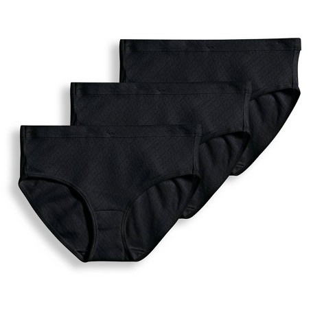 Jockey Women's Underwear Plus Size Elance Hipster - 3 Pack, Black, 8