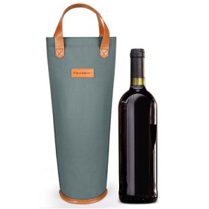 Tirrinia Single Bottle Wine Gift Bag, Insulated Padded Thermal Wine Cooler Bag - 1 of 4
