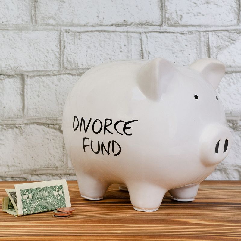Decorae Divorce Fund Piggy Bank; Gag Gift and Divorce Party Prop, 2 of 8