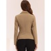 Allegra K Women's Elegant Work Office Lapel Collar Button Down Regular Fit Suit Blazer - 4 of 4