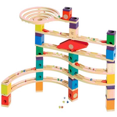 wooden marble run set