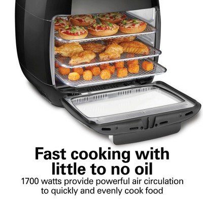 Hamilton Beach 11.6 Qt Black Digital Air Fryer Oven with Rotisserie