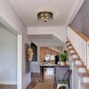 LNC Vine 3-Lights 12.2-in Black and Antique Brown Transitonal Drum Flush Mount Lights - 4 of 4