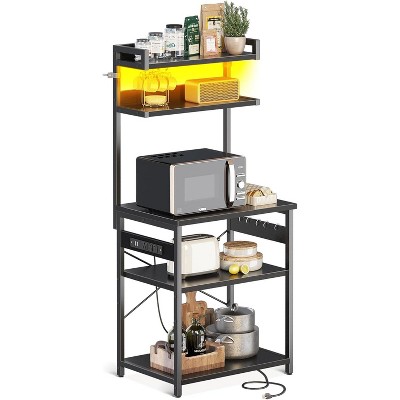ODK Bakers Rack with Power Outlet, Coffee Bar with Storage 5-Tiers