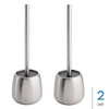 iDesign Stainless Steel Toilet Brush and Holder - Set of 2 - Brushed - 2 of 4