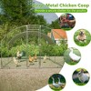Metal Large Chicken Coop Metal Chicken House With Waterproof Uv Protection Cover, Dome Shape Walk-In Fence Chicken Coop For Outdoor And Yard Farm - 3 of 4