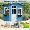 Wooden Playhouse for Kids Outdoor with Chalkboard,Wooden Kids Playhouse Cottage with Windows - 2 of 4