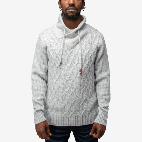 X Ray Men's Slim Fit Knitted Hoodie Sweater, Casual Color Block