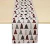 Unique Bargains Christmas Table Runner Pink White 72"x13" 1 Pc - 4 of 4