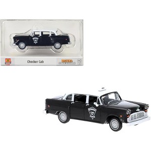 1974 Checker Cab Black and White "Tallahasse" 1/87 (HO) Scale Model Car by Brekina - 1 of 3