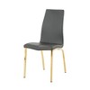 NicBex Modern Upholstered Armless Set of 2 Dining Chairs with Electroplated Metal Legs,Minimalist Office Chairs,Living Room Side Chairs - 3 of 4