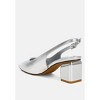 Zofoya Metallic Faux Leather Slingback Sandals - 3 of 4