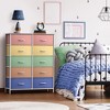 Sorbus 10 Drawers Dresser - Furniture Storage for Bedroom, Closet, Office Organization - Steel Frame, Wood Top, Fabric Bins - 2 of 4