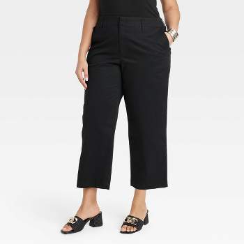 Women's High-Rise Slim Fit Effortless Pintuck Ankle Pants - A New Day