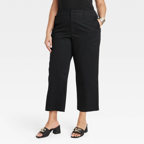 Women's High-rise Slim Fit Ankle Pants - A New Day™ Black 22 : Target