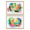 Kate and Laurel Sylvie Joy No 1 and 2 Framed Canvas Art Set by Erika Wynn - 2 of 4