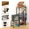 HDZNVF Guitar Rack Holder With Record Player Stand, Multiple Guitar Display Stand For 4-6 Acoustic - 3 of 4