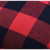 Set of 2 Christmas Buffalo Check Plaid Throw Pillow Covers Cushion Case for Farmhouse Home Decor Red and Black, 18 x 18 Inches - 2 of 4