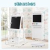 Safstar Foldable Easel for Kids 3-in-1 Double-sided Art Easel with Chalkboard White - 2 of 4