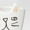 Ceramic Family Cat Indoor Outdoor Planter Pot White 3.15"x3.15" - Threshold™ - 4 of 4