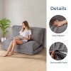 MAXYOYO Bean Bag Sofa Bed - Corduroy Floor Sofa with Washable Cover, Grey - 4 of 4