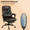 High Back Reclining Executive Office Chair with Massage, Footrest & Remote, Adjustable Swivel Desk Chair for Home Office-3irtyhousy - 2 of 4