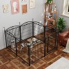 Akoasm 32 inch 8 Panels Heavy Duty Dog Fence Puppy Pen for Large Medium Small Dogs-Black - 3 of 4