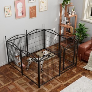 KTMBDW Foldable Octagonal Metal Exercise Dog Playpen - Indoor/Outdoor, (8 Panels, 32 x 32 Inch) - 1 of 4