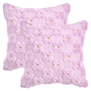 REGALWOVEN Daisy Decorative Cute Floral Embroidery Flower Pattern Cushion Covers Pack of 2 - 1 of 4