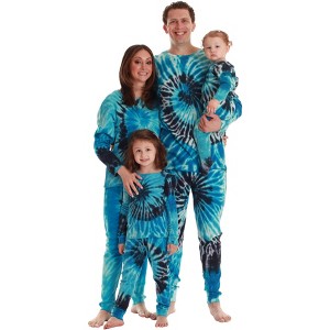 #FollowMe Matching Christmas Pajamas for Family & Couples  Festive Holiday Sleepwear (Tie Dye Blue Swirl, Infant 18 Months) - 1 of 1