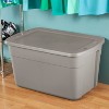 30gal Storage Tote Gray - Room Essentials™: Large Plastic Storage Bin with Lid, Stackable & Portable, 120L Capacity - 3 of 4
